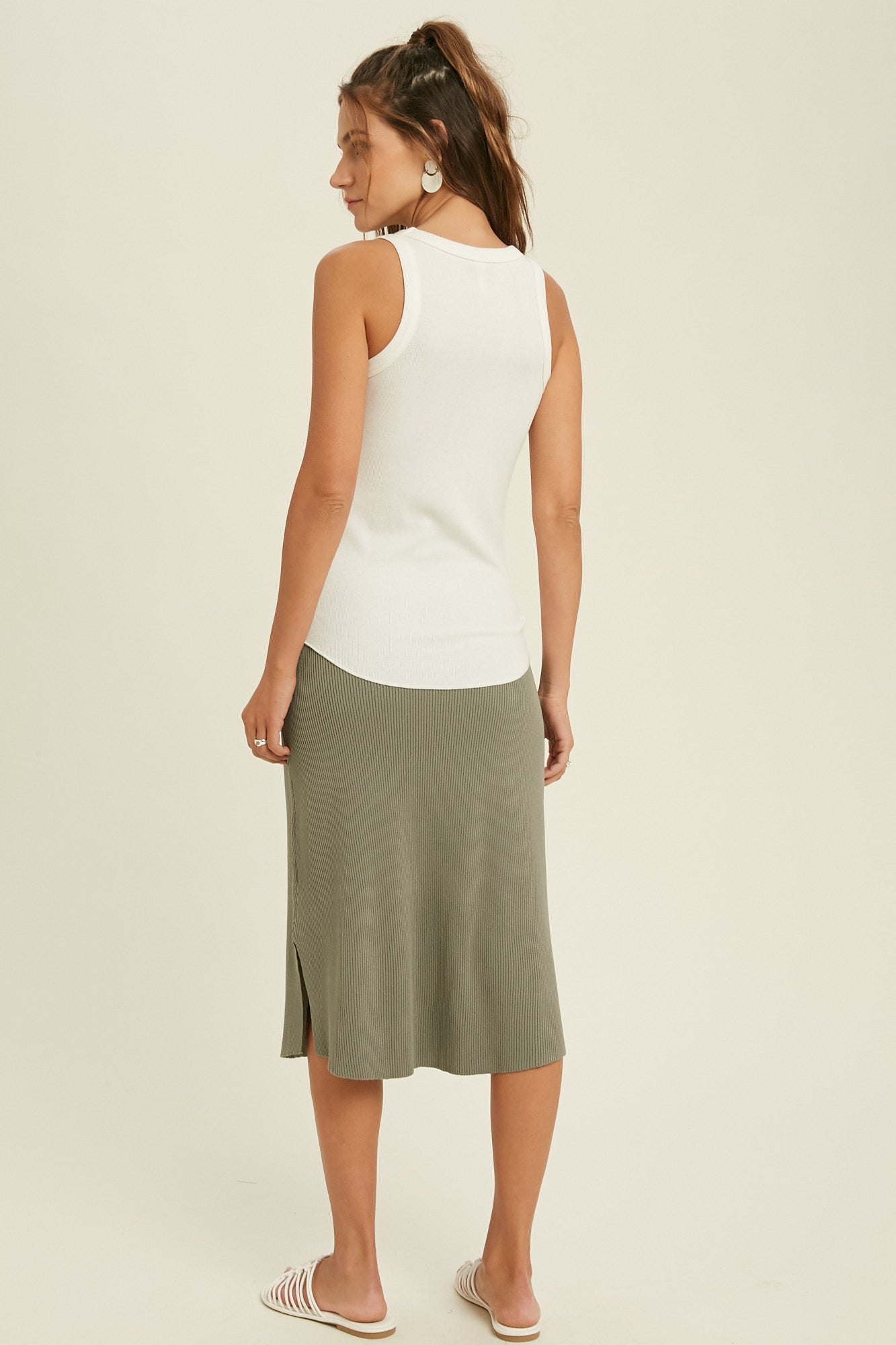 Crew Neck Tank - Ivory