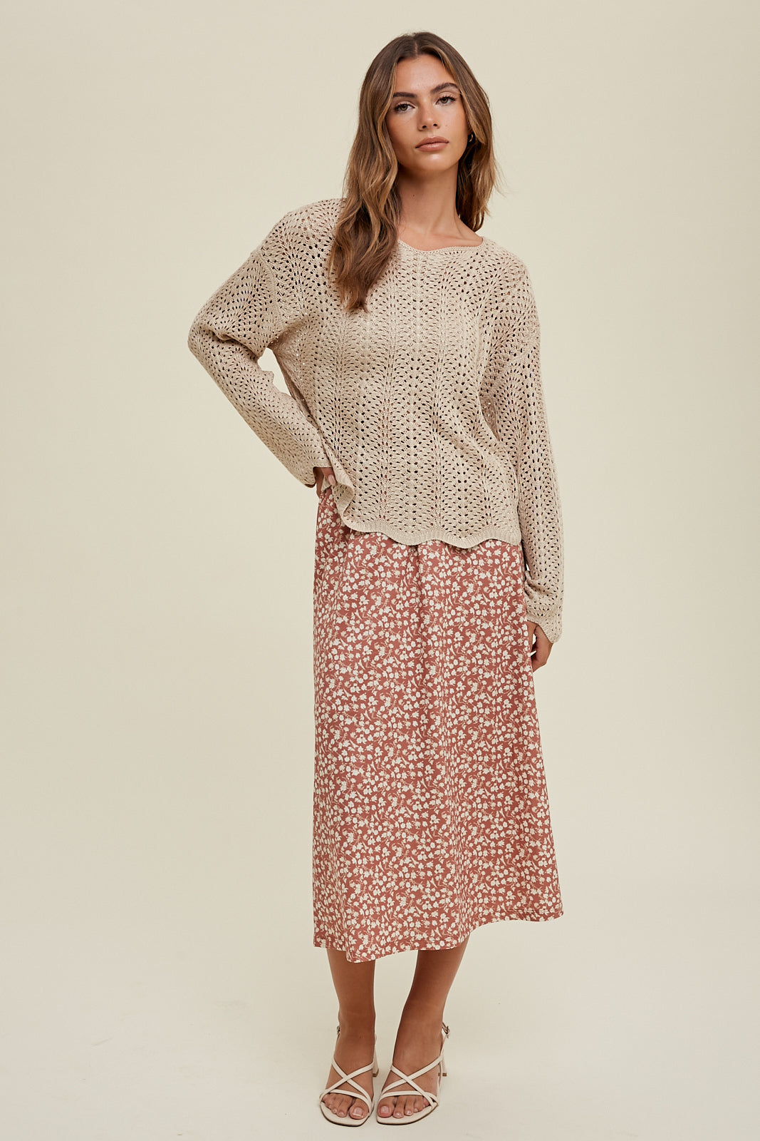 Floral Midi Skirt