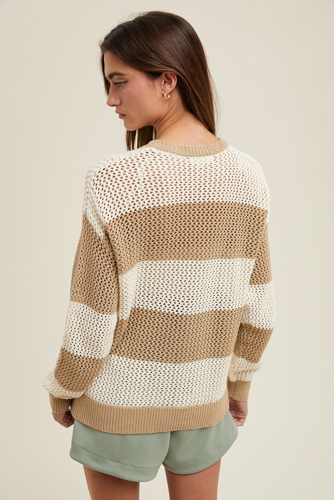 Crochet Multi Stripe Sweater