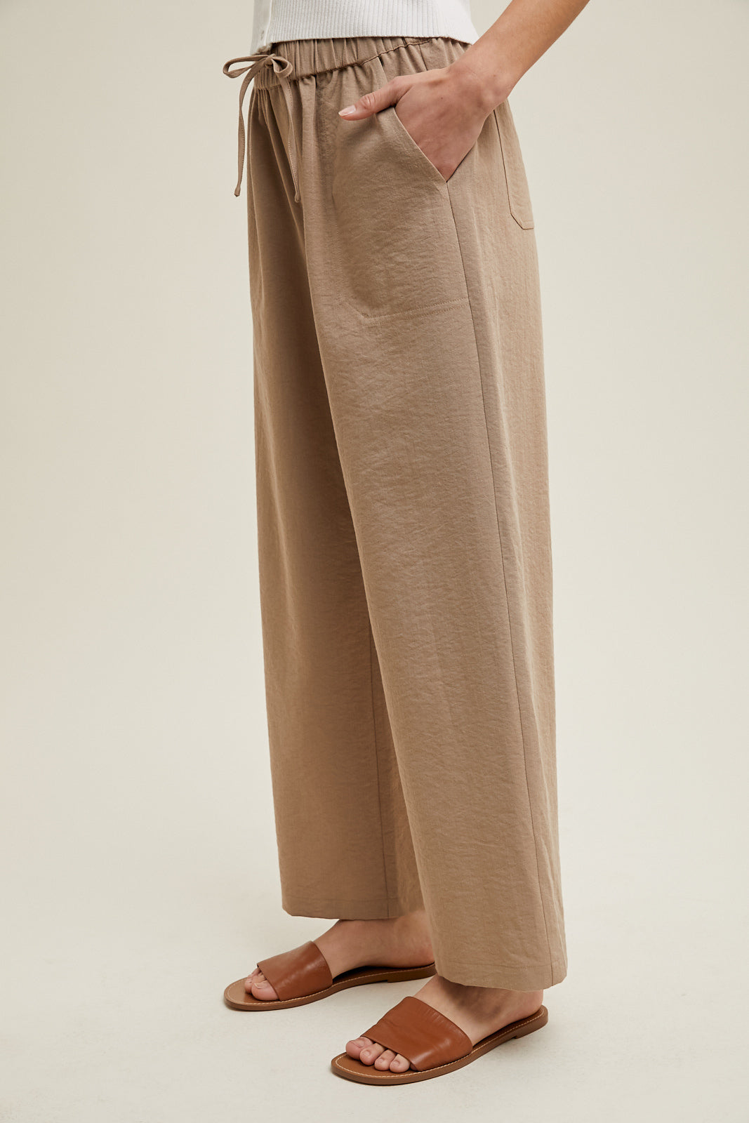 Crinkle Drawstring Pants