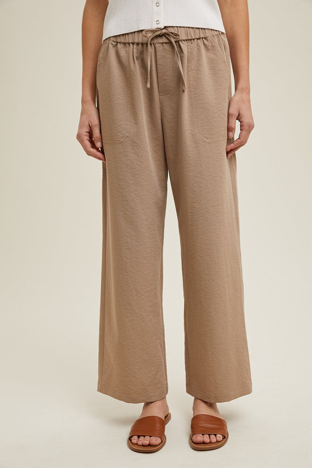 Crinkle Drawstring Pants
