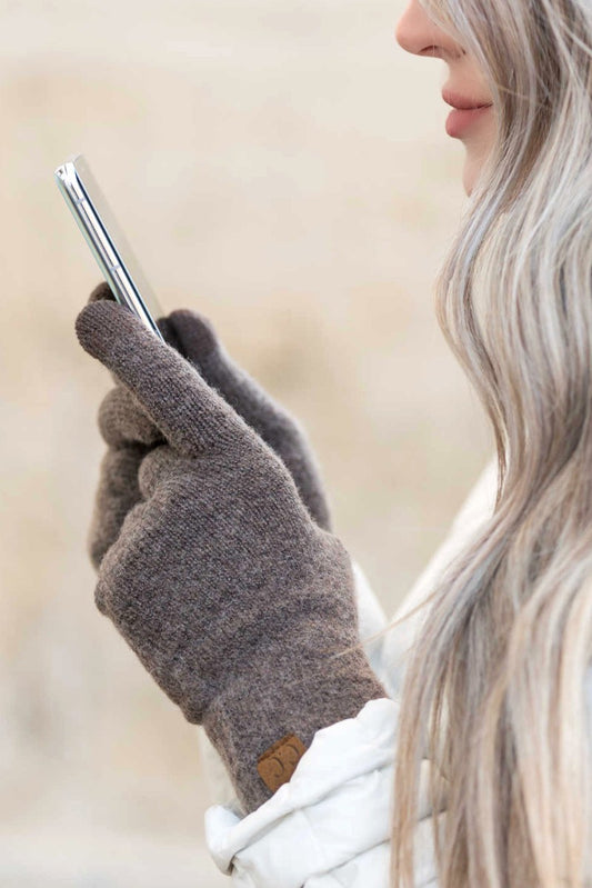 Soft Tech-Touch Gloves - Earth Brown
