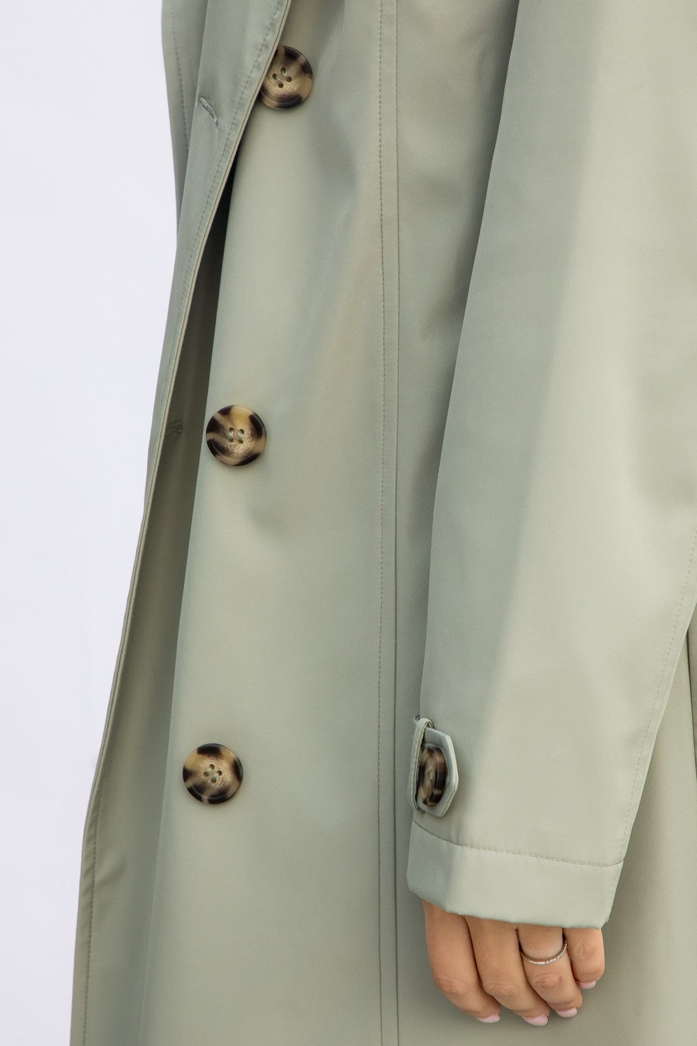 Solid Trench Coat Jacket