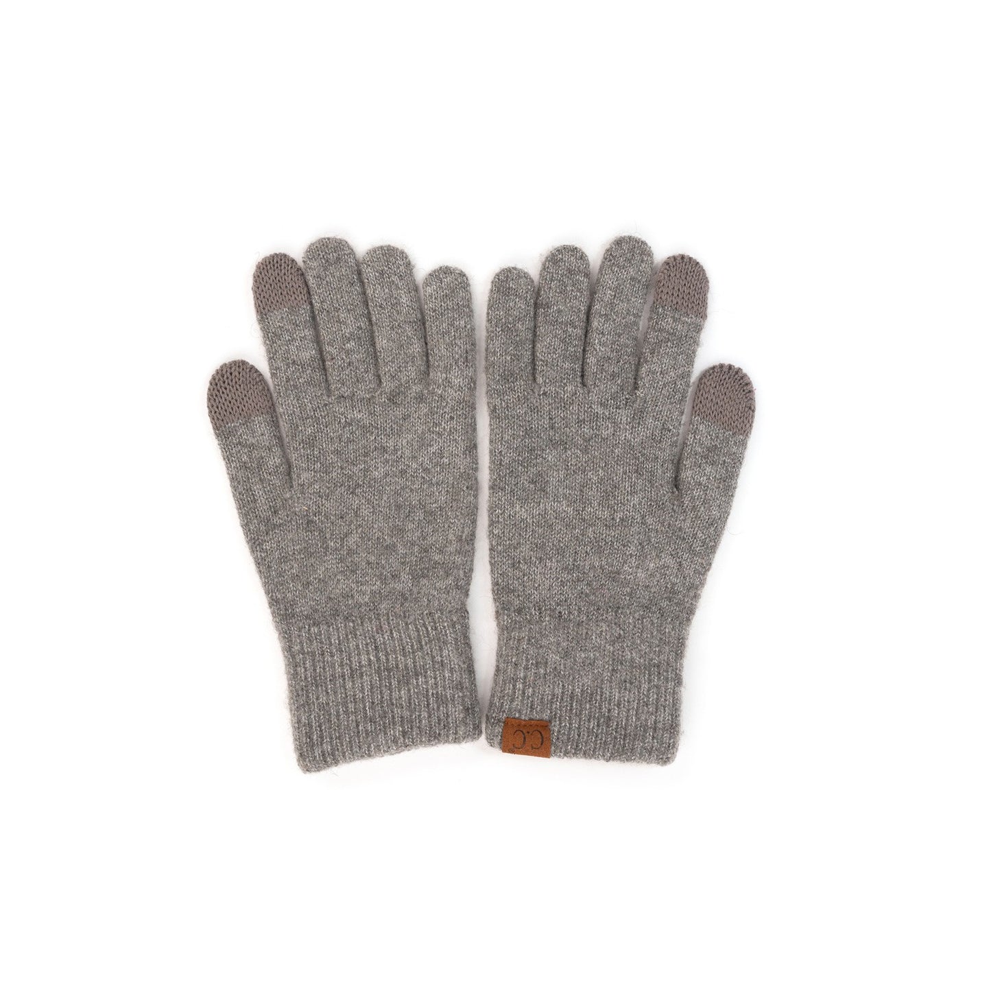 Soft Tech-Touch Gloves - Light Gray