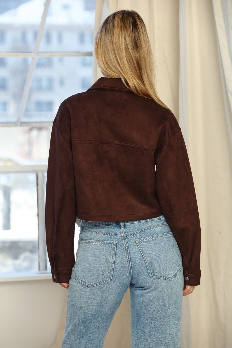 Cropped Suede Jacket