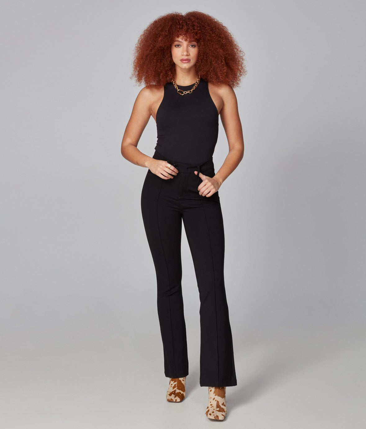 Azure Black Ponte Pant