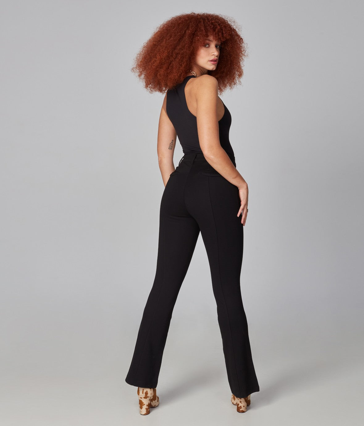 Azure Black Ponte Pant