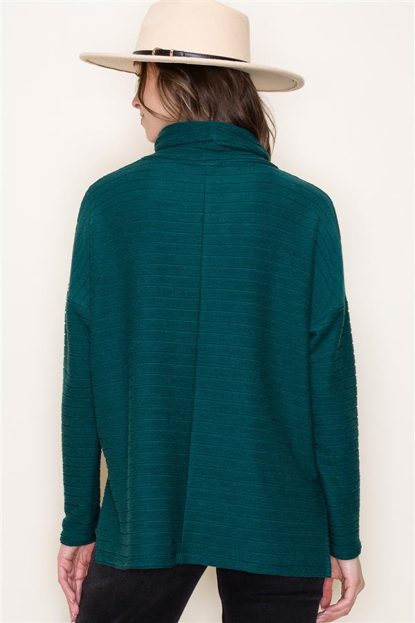 Drawstring Side Slit Sweater