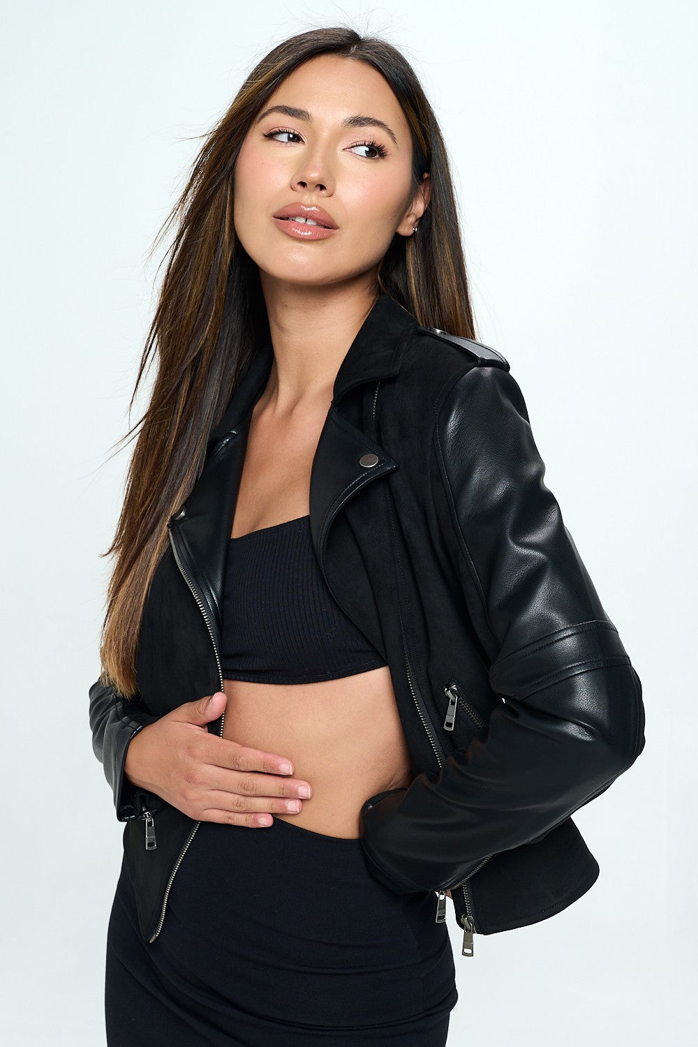 Sophia's Biker Jacket - Black