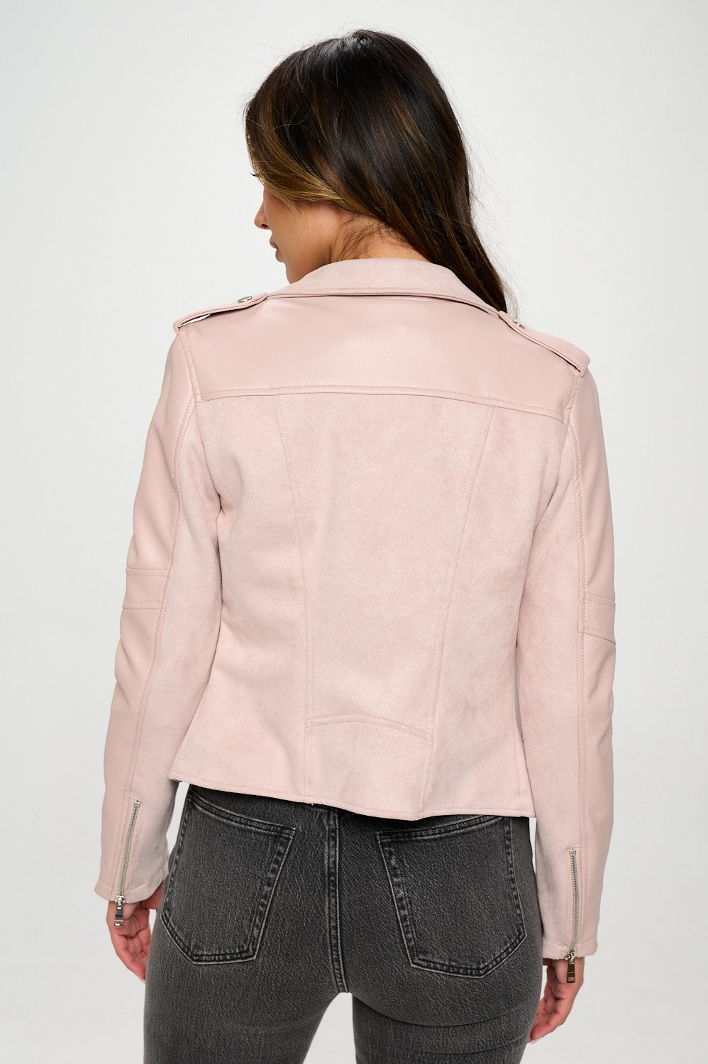 Sophia's Biker Jacket - Light Mauve