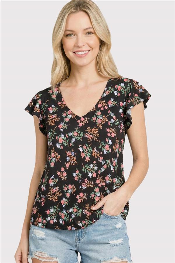 Floral Flutter Top
