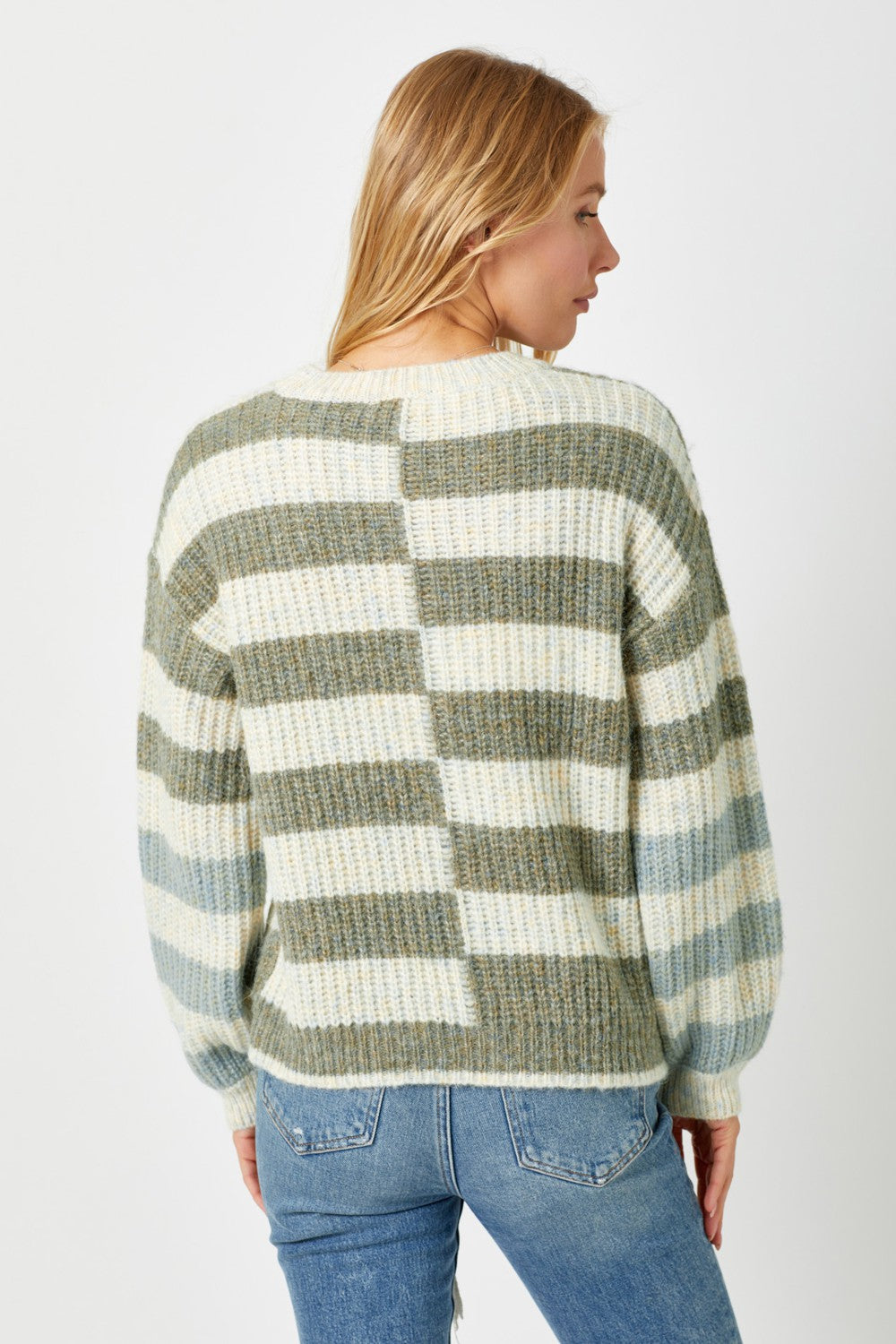 Round Neck Striped Sweater