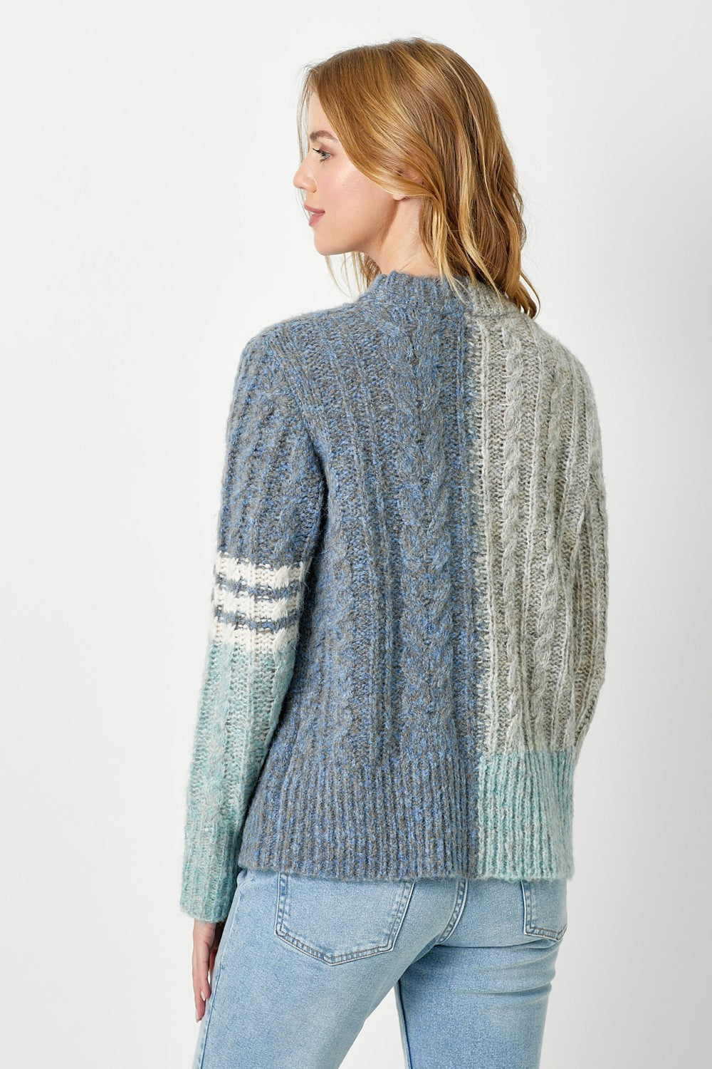 Color Block Pullover Sweater