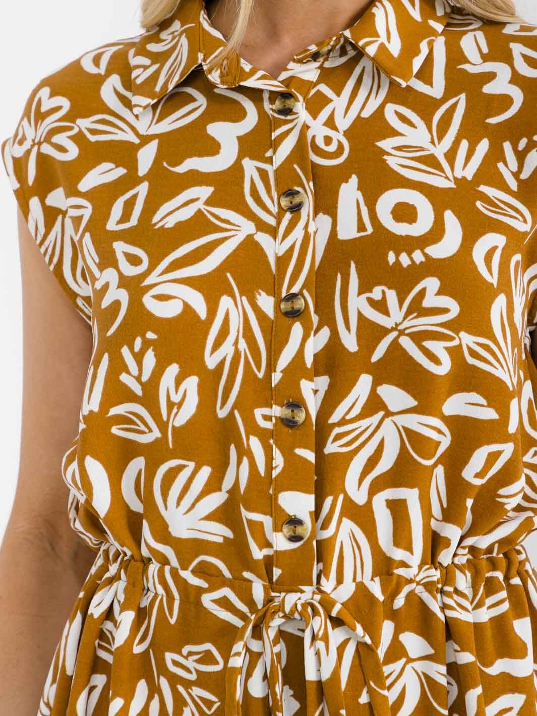 Button Up Floral Dress