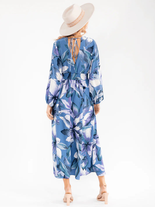 Smocked Waist Floral Dress