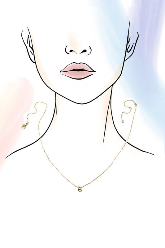 Bubble Initial Necklace