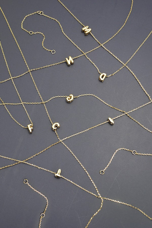 Bubble Initial Necklace