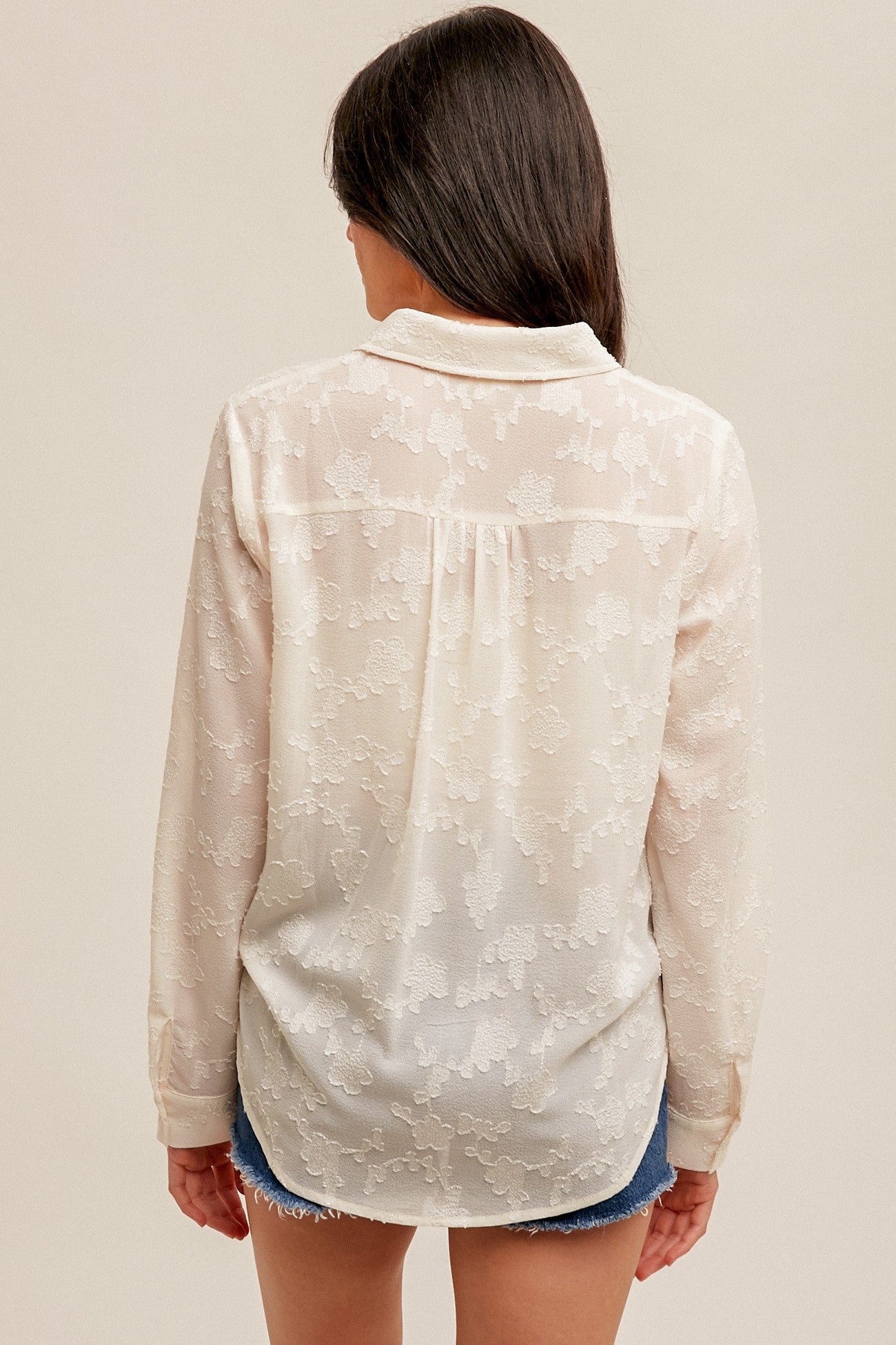 Chiffon Button Down Blouse