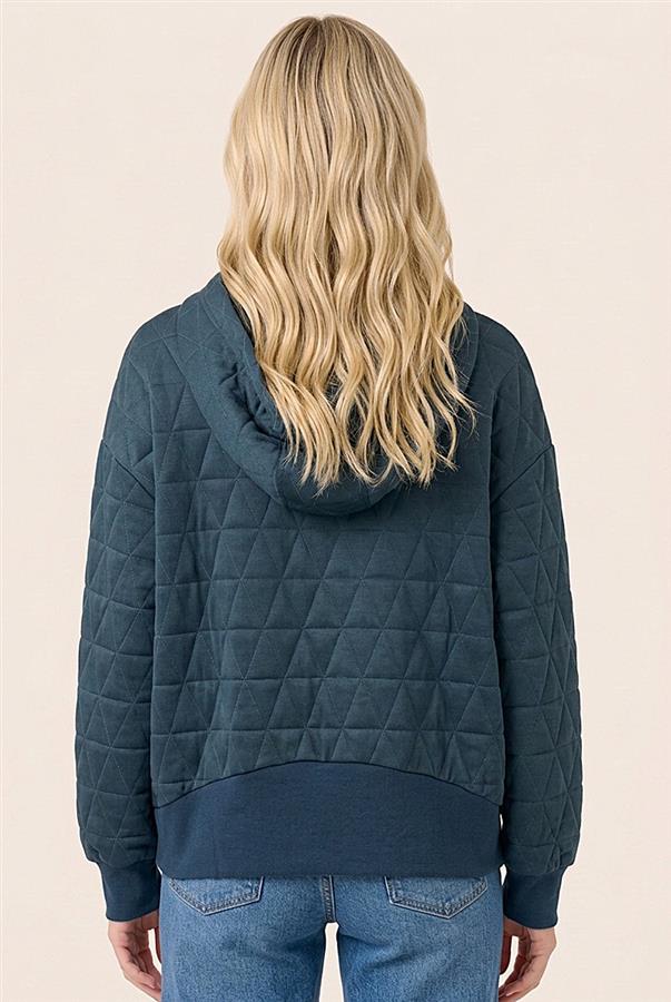 Quilted Floral Accent Sweater Top