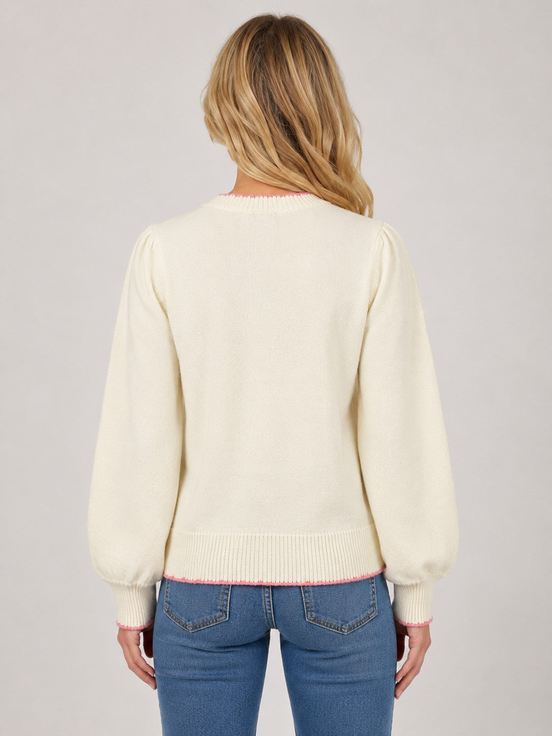 Embroidered Strawberry Sweater