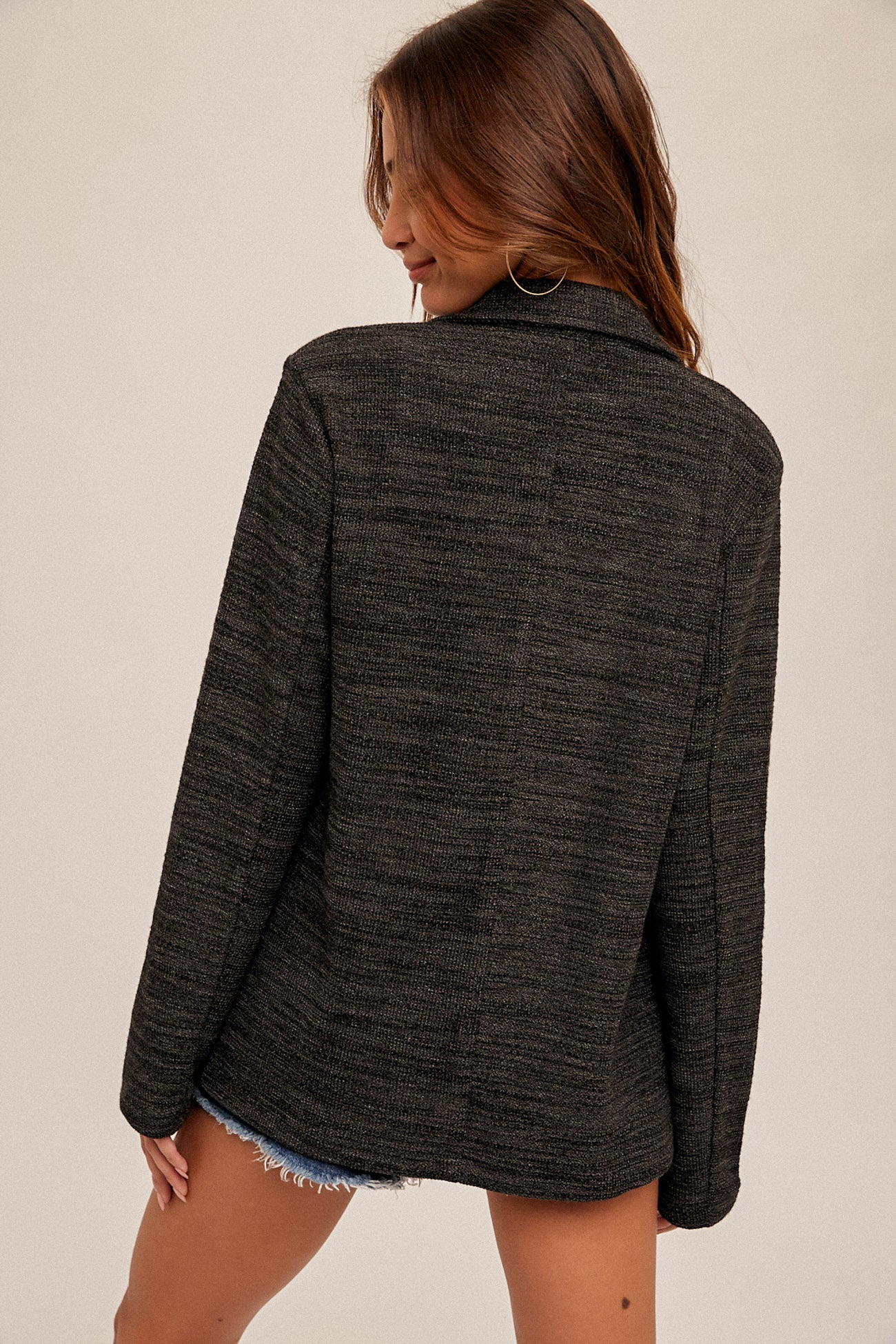 Oversized French Terry Blazer
