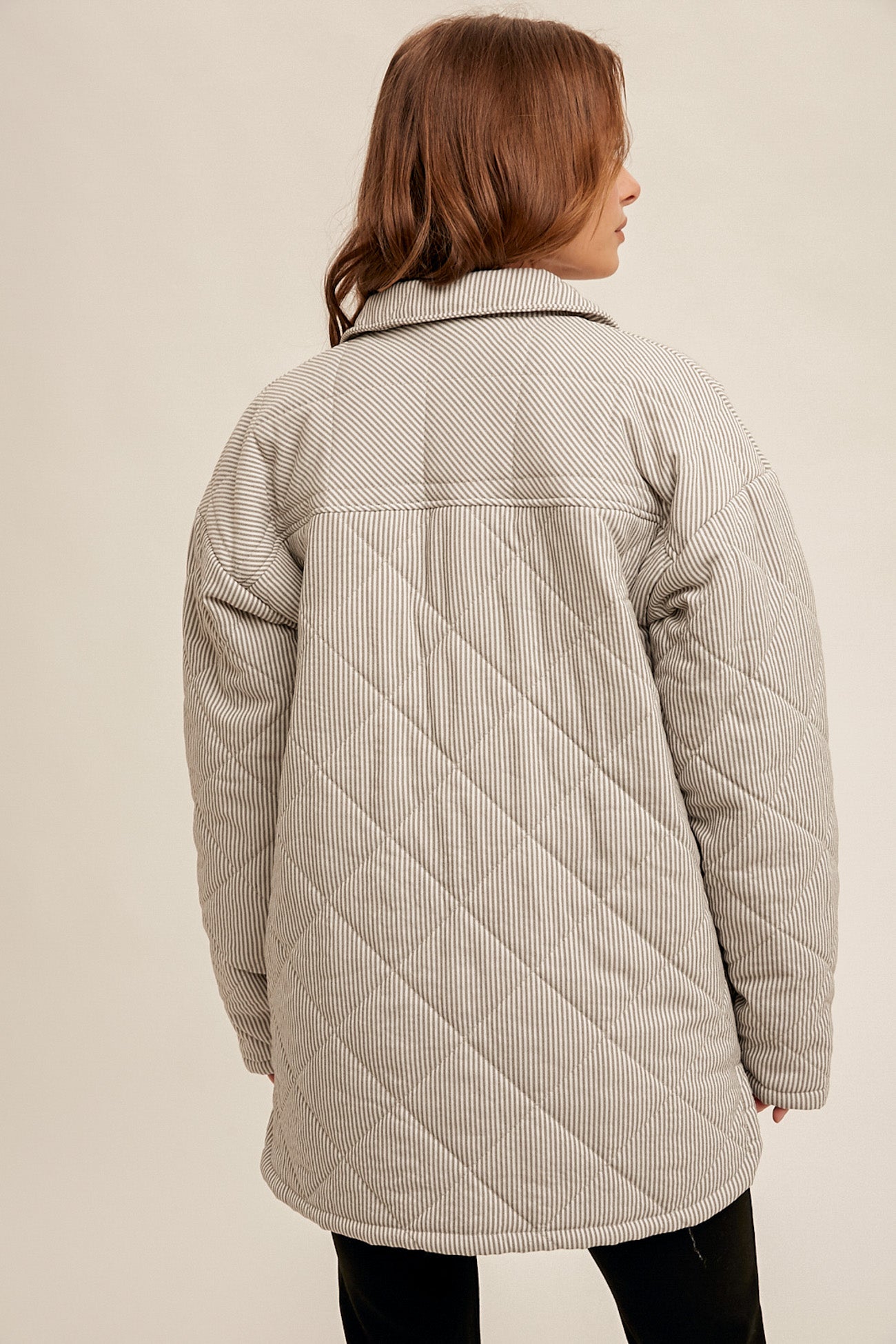 Quilted Striped Shacket