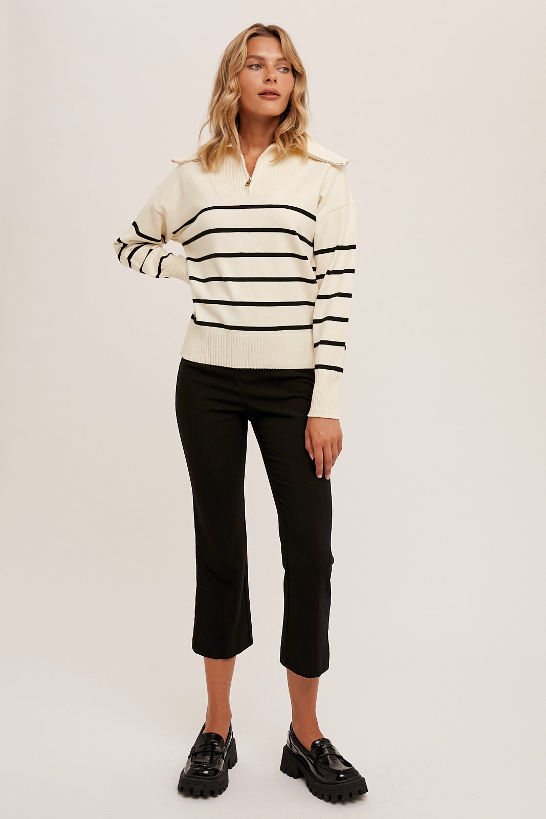 Sailor Collar Pullover Sweater