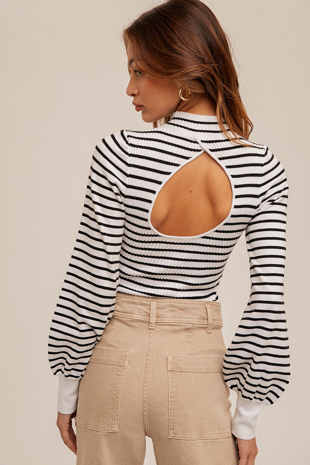 Bubble Sleeve Sweater Bodysuit