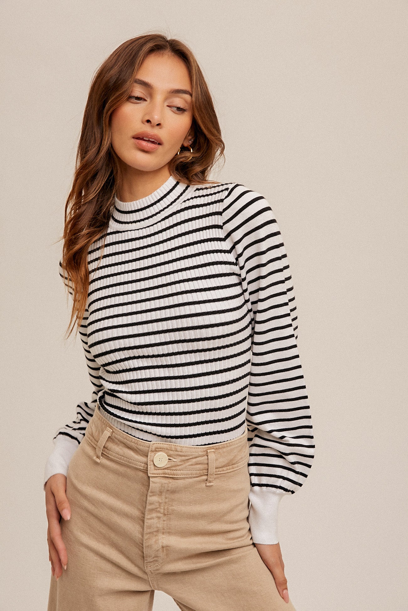 Bubble Sleeve Sweater Bodysuit
