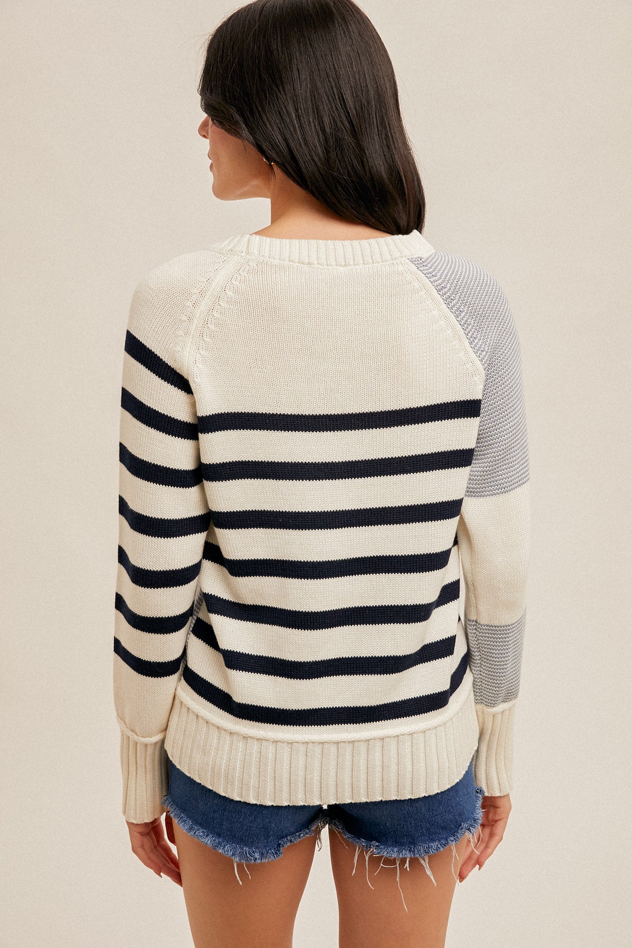 Striped Raglan Pullover Top
