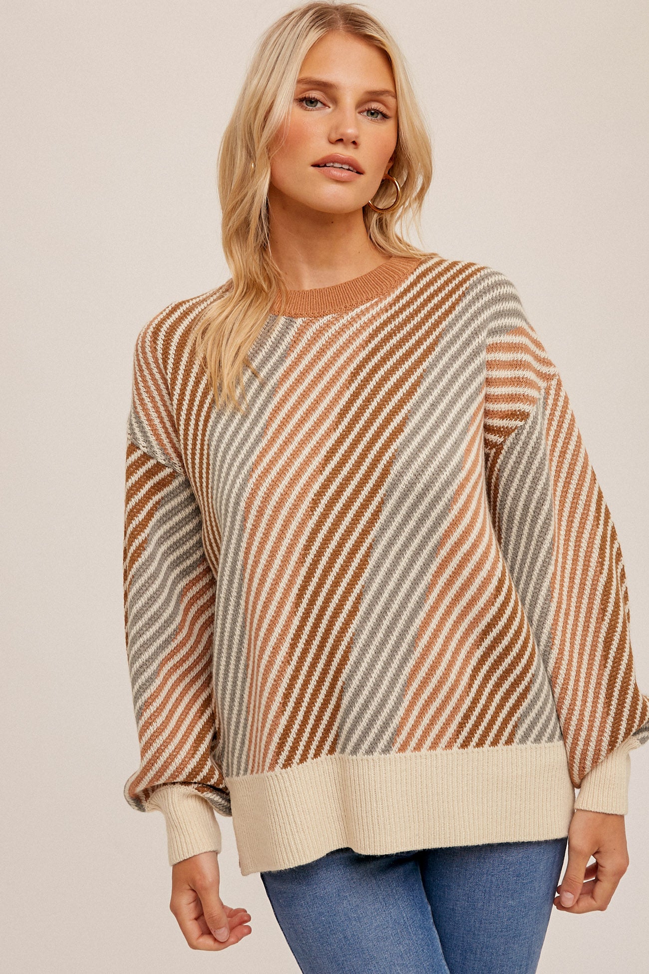 Multi Colorblock Stripe Sweater
