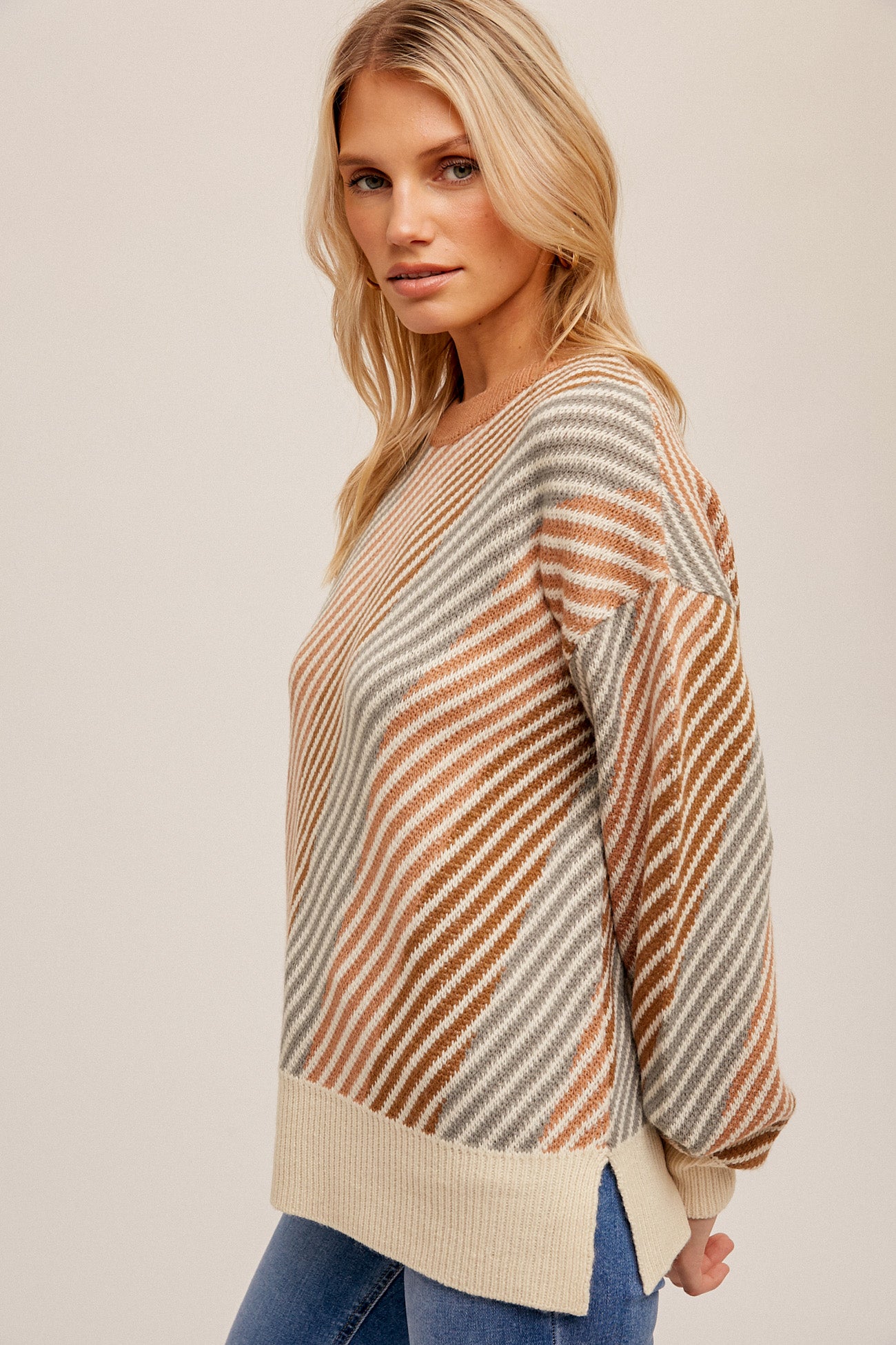 Multi Colorblock Stripe Sweater
