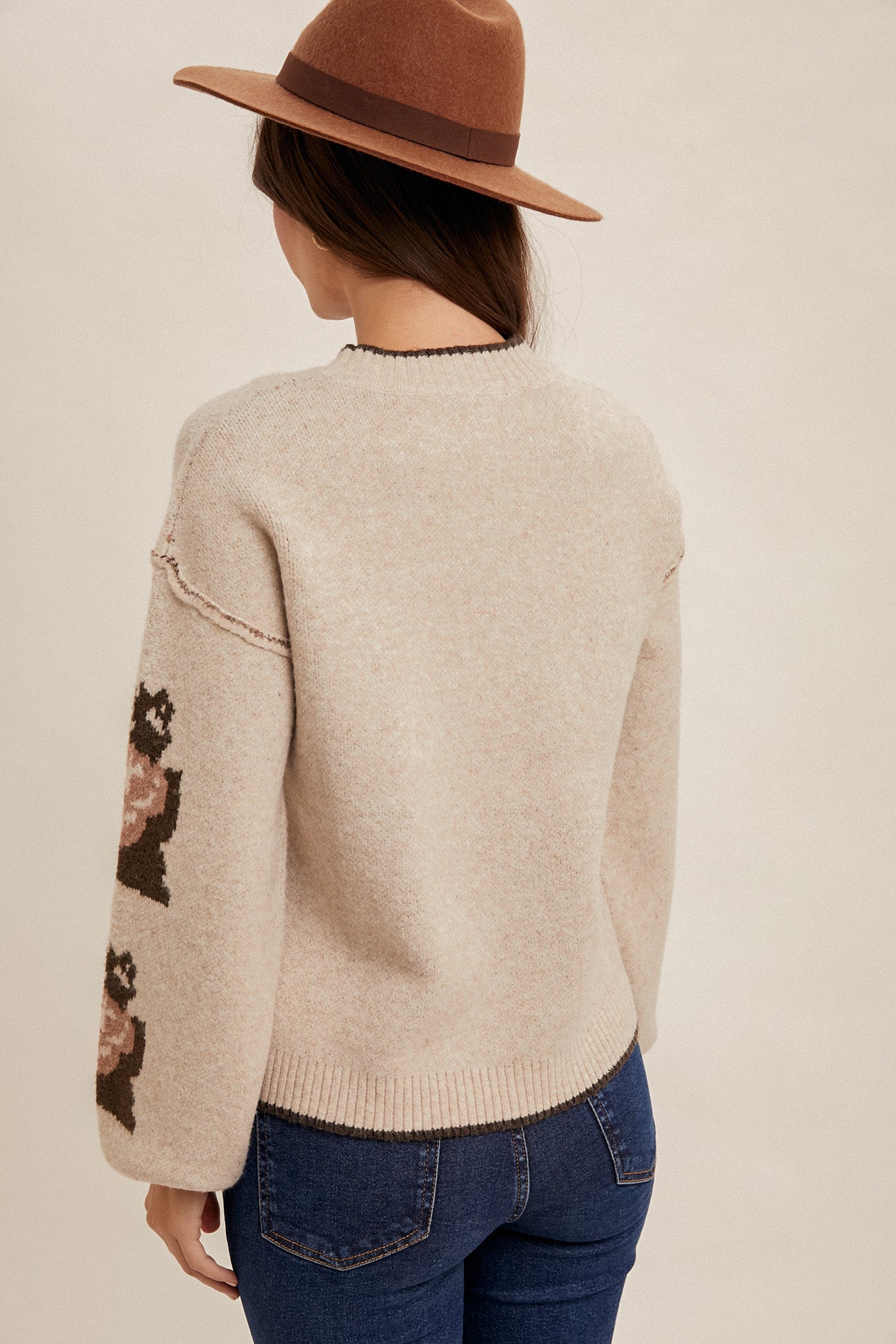 Rose Sleeve Sweater