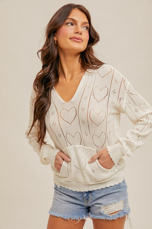 Hooded Heart Sweater