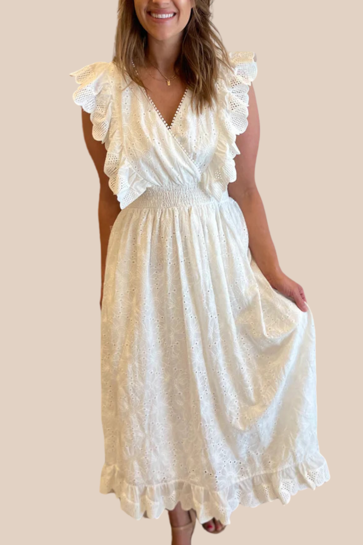 Eyelet Maxi Dress