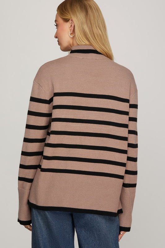 Mocha Stripe Sweater