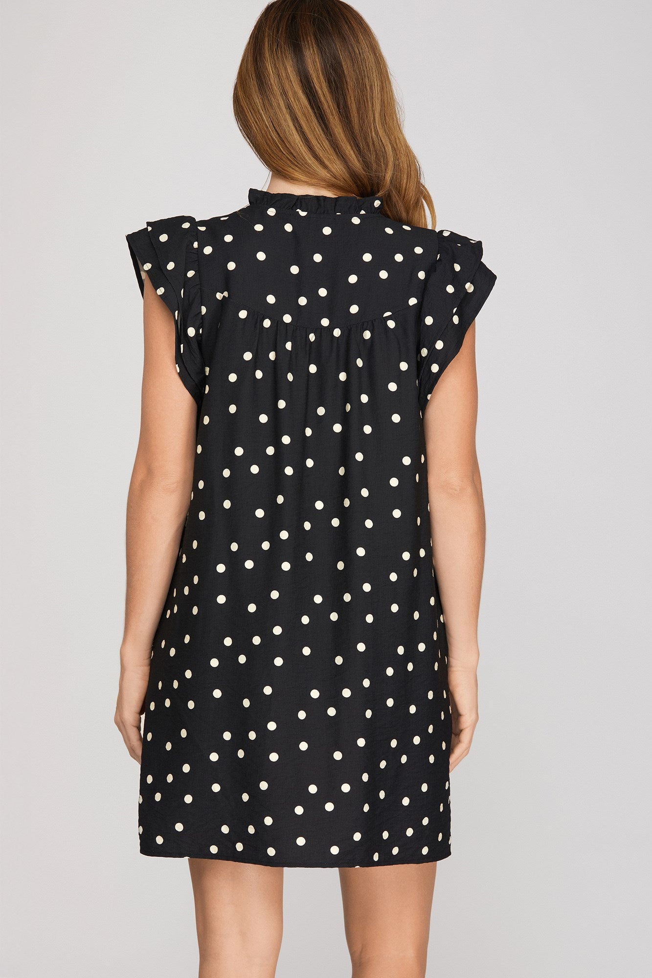 Polka Dot Black Dress