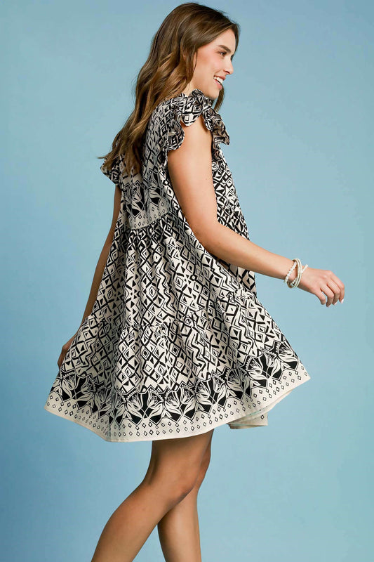 Boho Chic Ruffle Dress