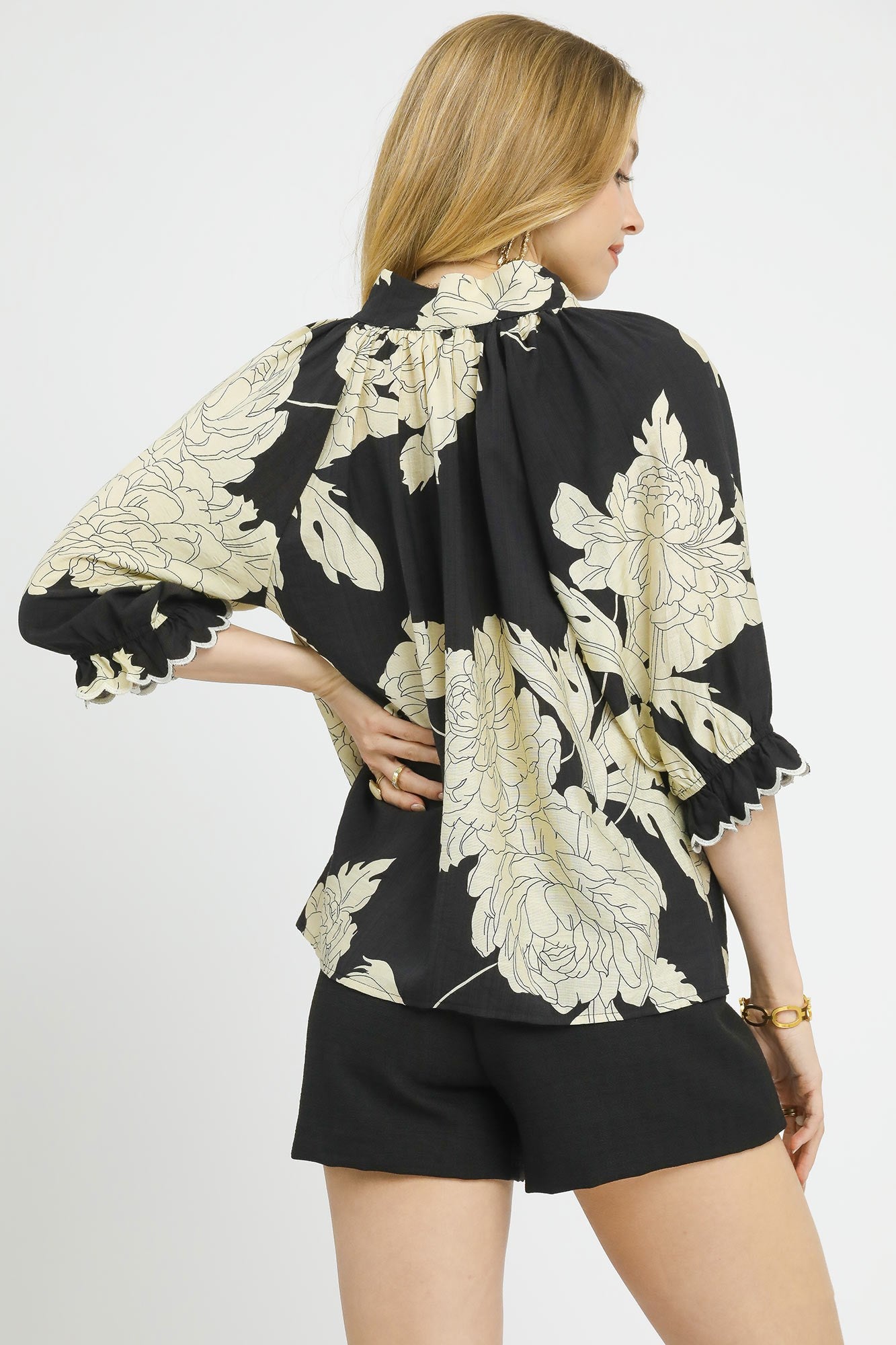 Peony Print Top