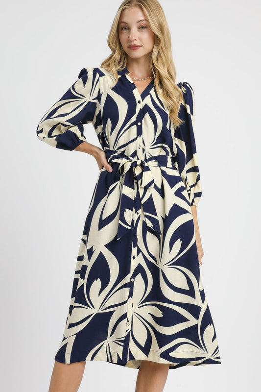 Abstract Shirt Dress