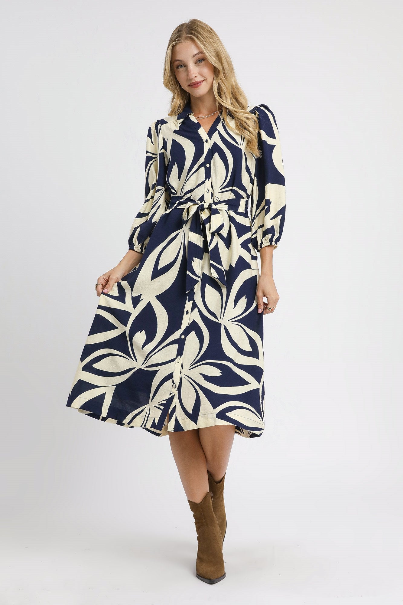 Abstract Shirt Dress