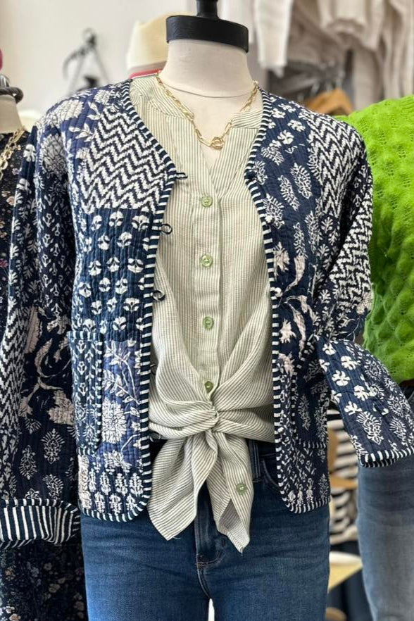 Shot Sleeve Button Up