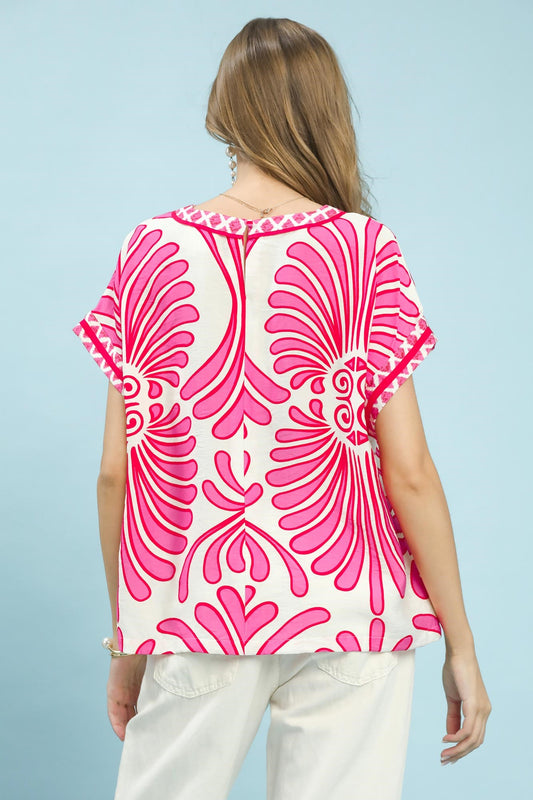 Boho Short Sleeve Top