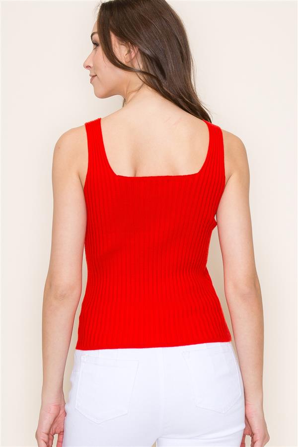 Red Heart Embroidered Tank