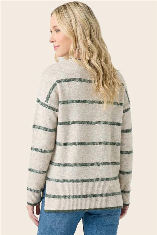 Textured Cozy Striped Sweater