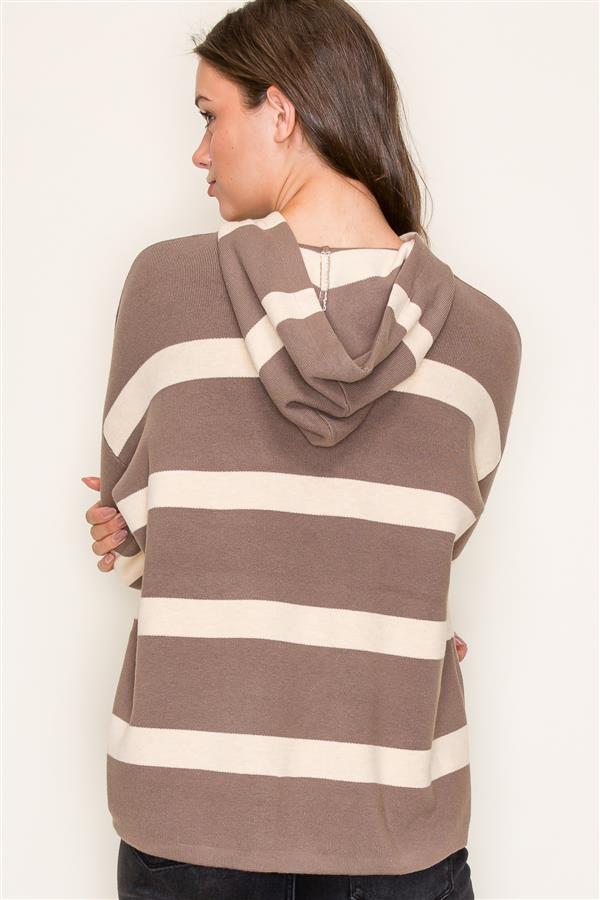 Bold Striped Pullover Hoodie