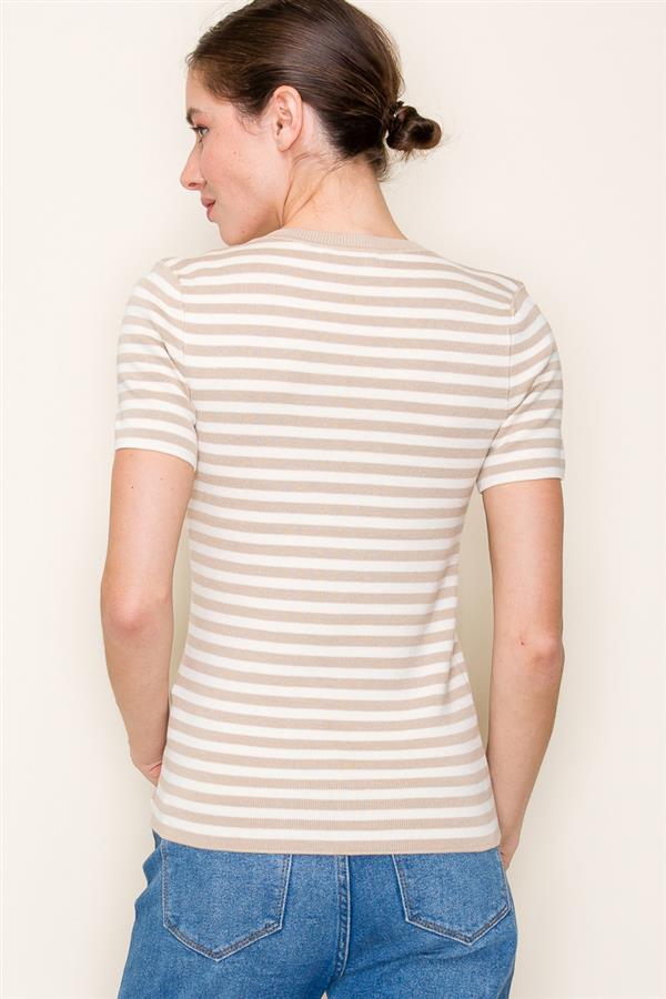 Striped Crew Neck Top