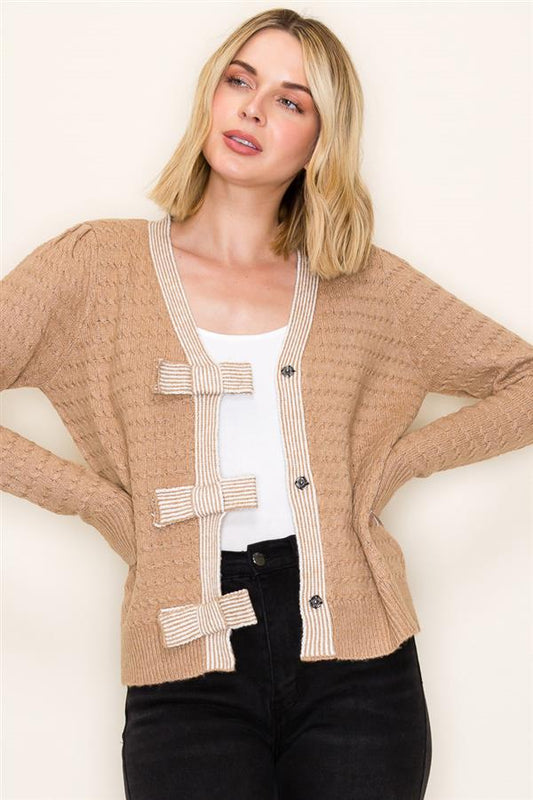 Bow Button Cardigan