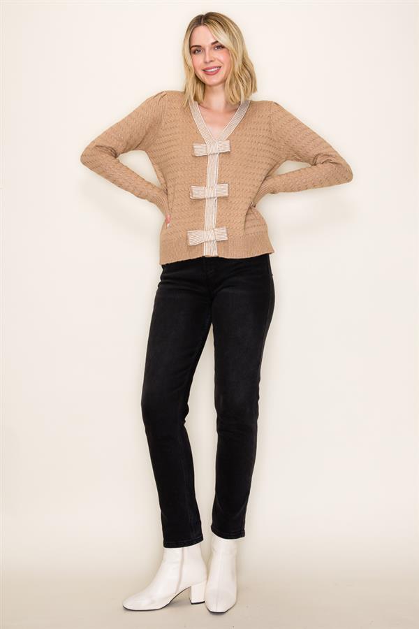 Bow Button Cardigan