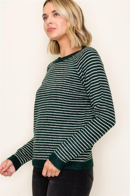 Colorblock Accent Pullover Sweater